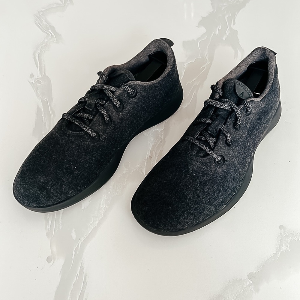 Allbirds Wool Runner Charcoal Gray With Black Sole Sneaker Womens Sz 10 0319 NV1 - Picture 3 of 14